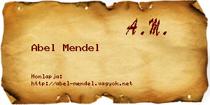 Abel Mendel névjegykártya